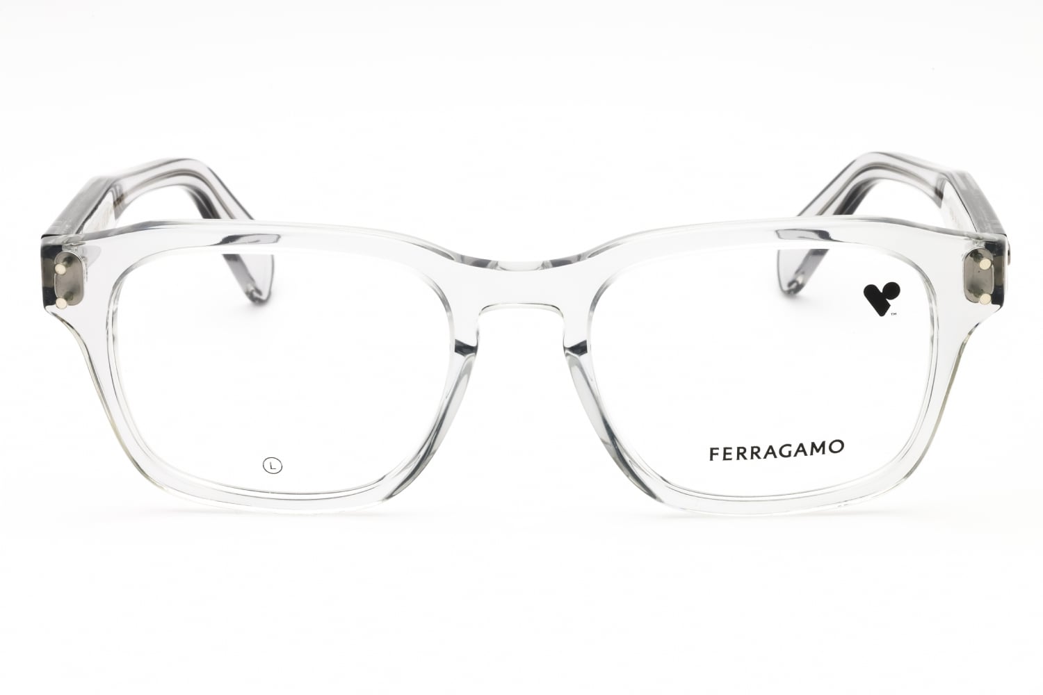 New FERRAGAMO SF-2958 050 Light Crystal Grey Eyeglasses 52/19/150 Salvatore Ferragamo SF2958 Light Crystal Grey Eyeglasses  main image 2