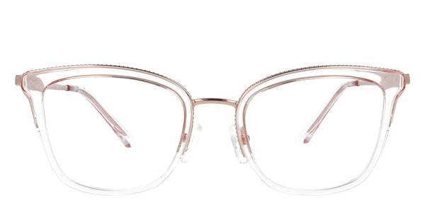Michael Kors MK3032 - Rose Gold/Pink Transparent, Metal, Rectangle frame
