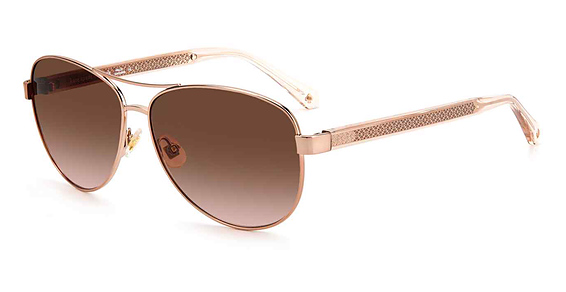 Kate Spade Fara/S - Au2m2 Red Gold R, Stainless Steel, Aviator frame