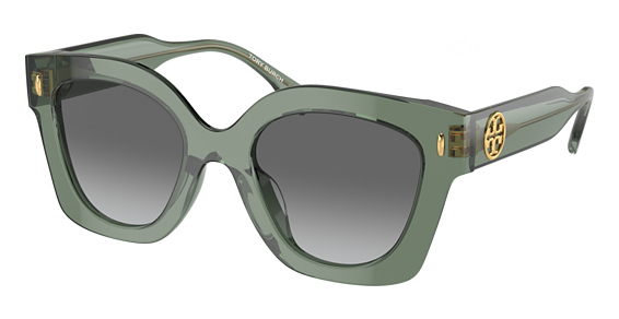Tory Burch TY7201U - Transparent Sage, Plastic, Rectangle frame
