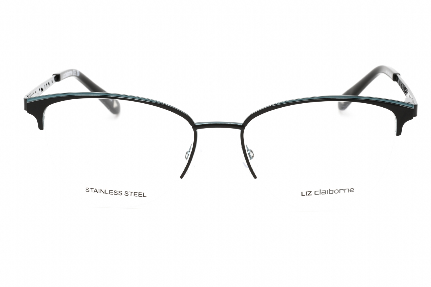 Liz Claiborne L 673 - Black Teal, Metal, Cat Eye frame