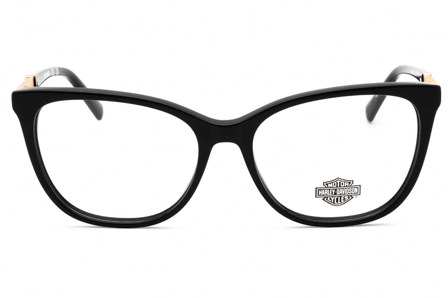 Harley Davidson HD50075 - Shiny Black, Acetate, Rectangle frame
