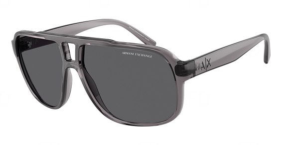 Armani Exchange AX4104S - Shiny Transparent Grey, Acetate, Aviator frame