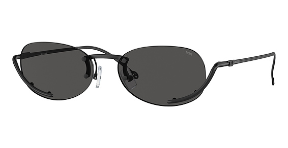 Diesel DL1004 - Matte Black, Metal, Oval frame