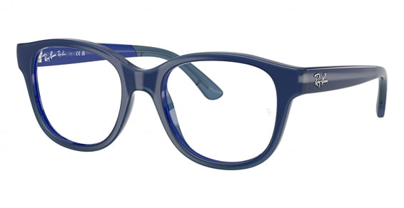 Ray-Ban RY1950 - BLU With Transparent BLU, Acetate, Round frame