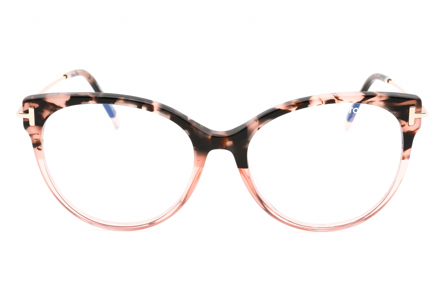 Tom Ford FT5770-B - Coloured Havana/clear, Acetate, Round frame