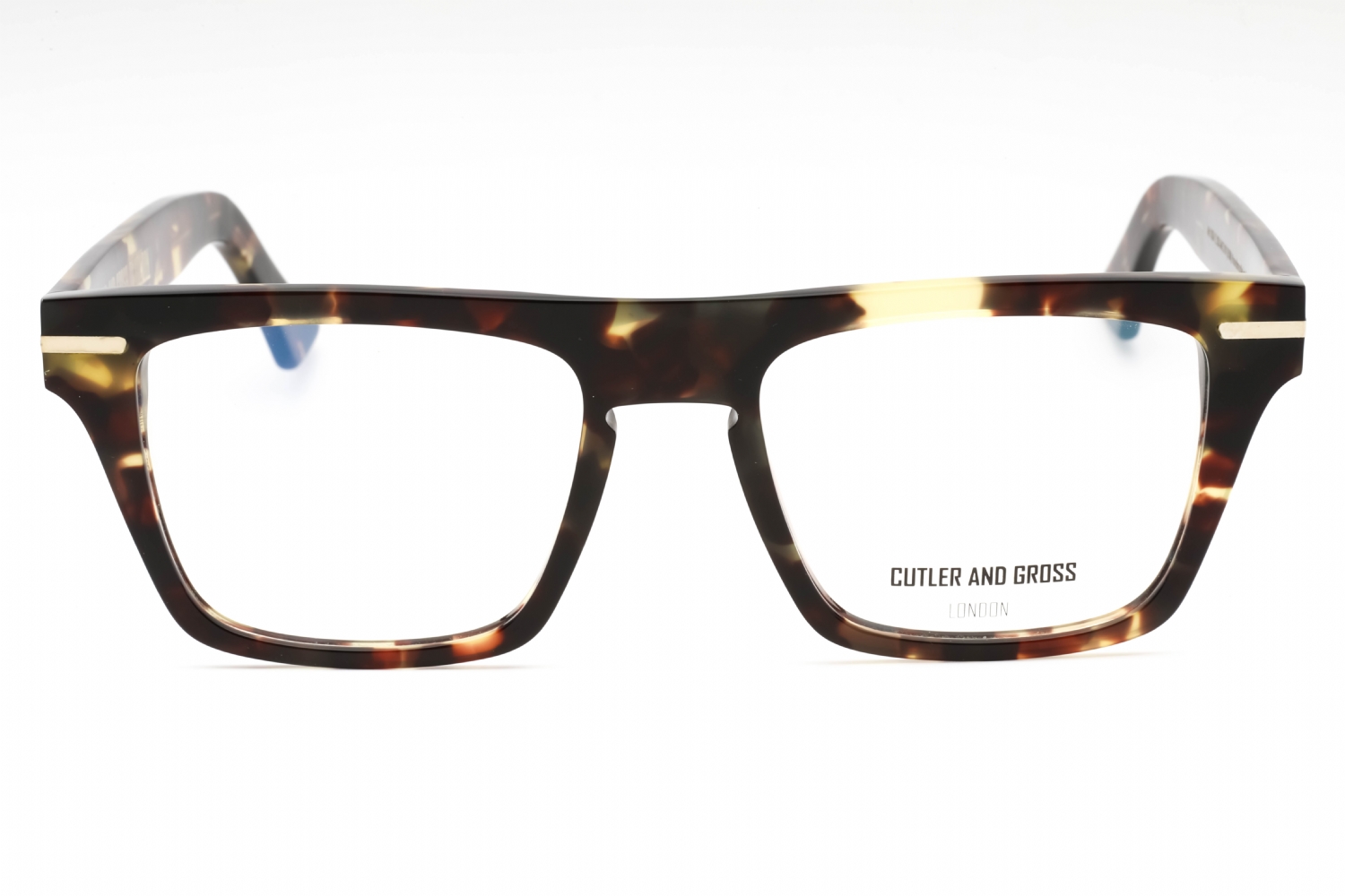 Cutler and Gross CG1357 - Black ON Crystal, Acetate, Rectangle frame