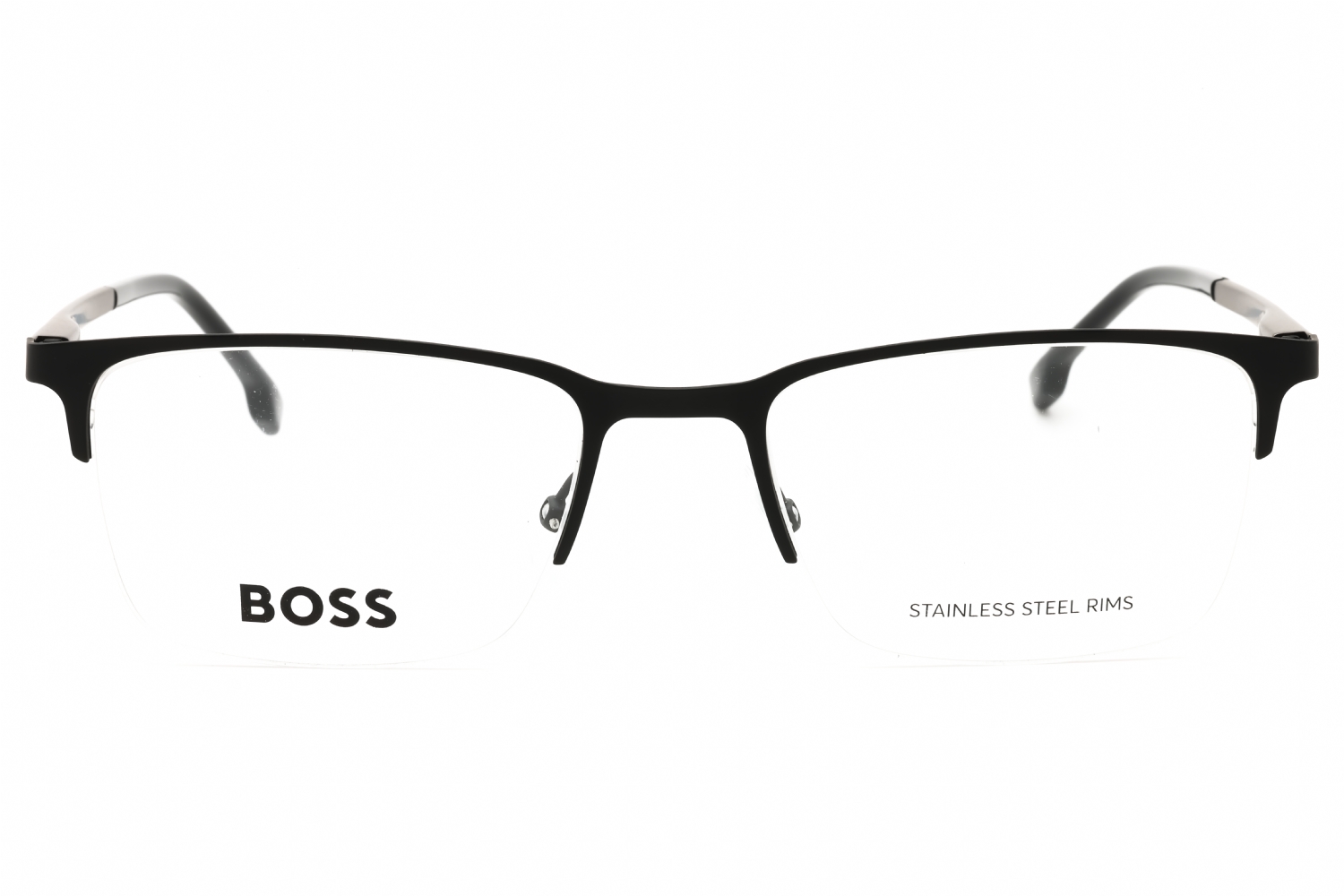 Hugo Boss BOSS 1187 - Matte Dark Ruthenium, Metal, Rectangle frame