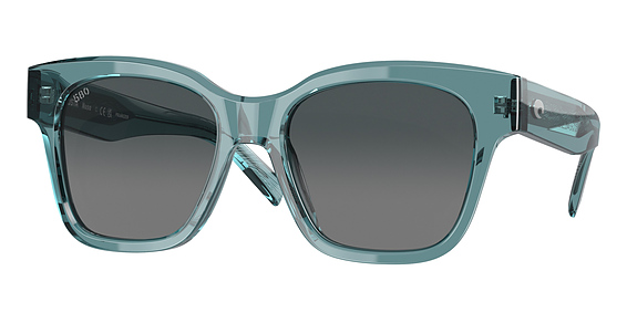 Costa Del Mar 6S2016 NUSA - Deep Crystal Aquamarine, Plastic, Rectangle frame