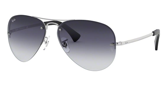 Ray-Ban RB3449 RB3449 - Silver, Metal, Rimless frame