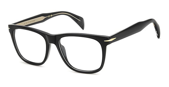 David Beckham DB 1208 - Black, Acetate, Rectangle frame