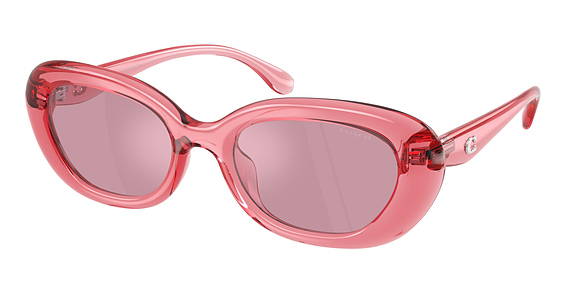 COACH HC8448U CDP35 - Transparent Pink, Acetate, Oval frame