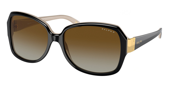 Ralph Lauren RA5138 - Shiny Black On Nude, Plastic, Oval frame