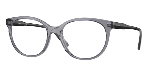 Vogue VO5552F - Transparent Dark Grey, Plastic, Oval frame