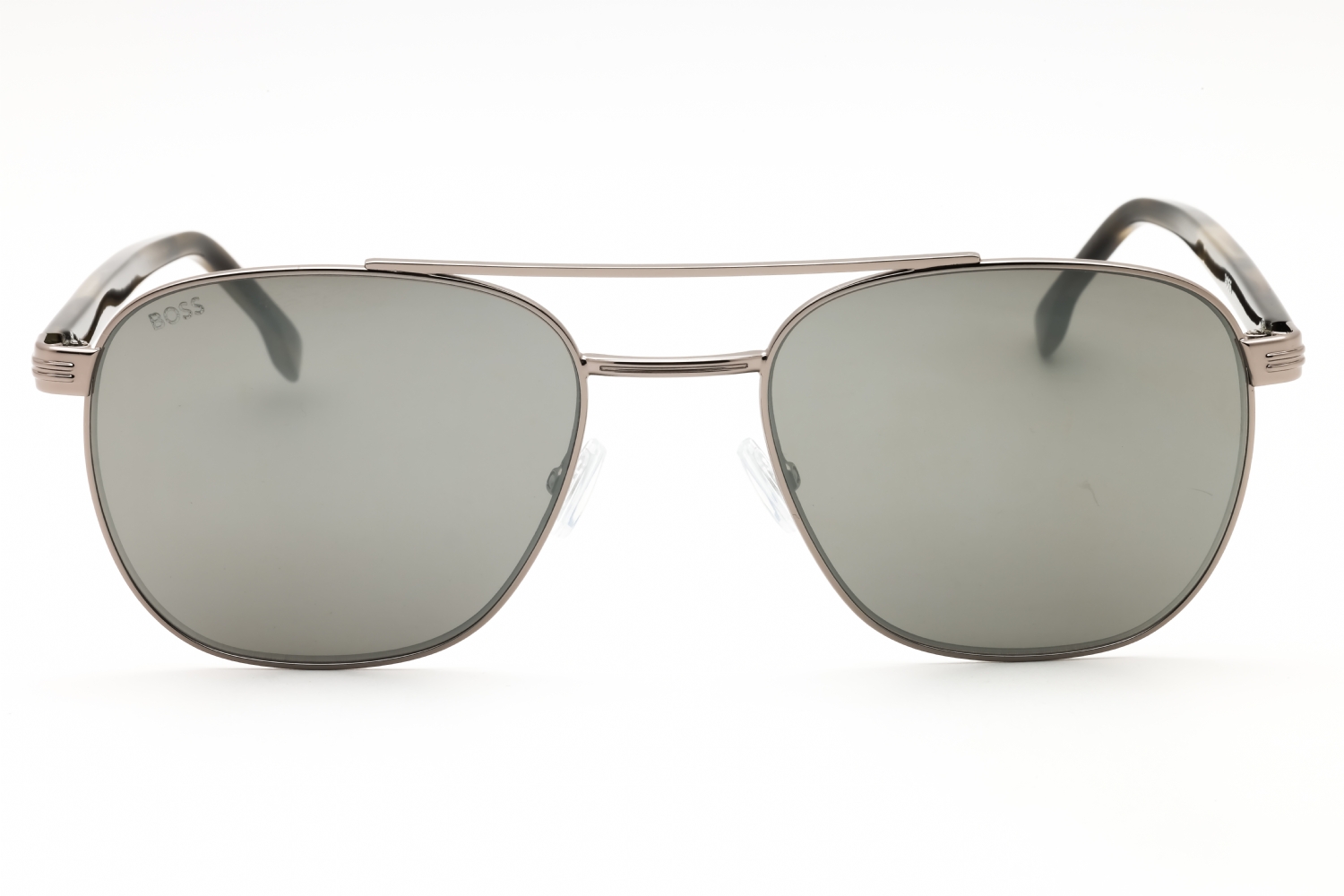Hugo Boss BOSS 1723/S - Ruthenium Green Horn, Metal, Rectangle frame