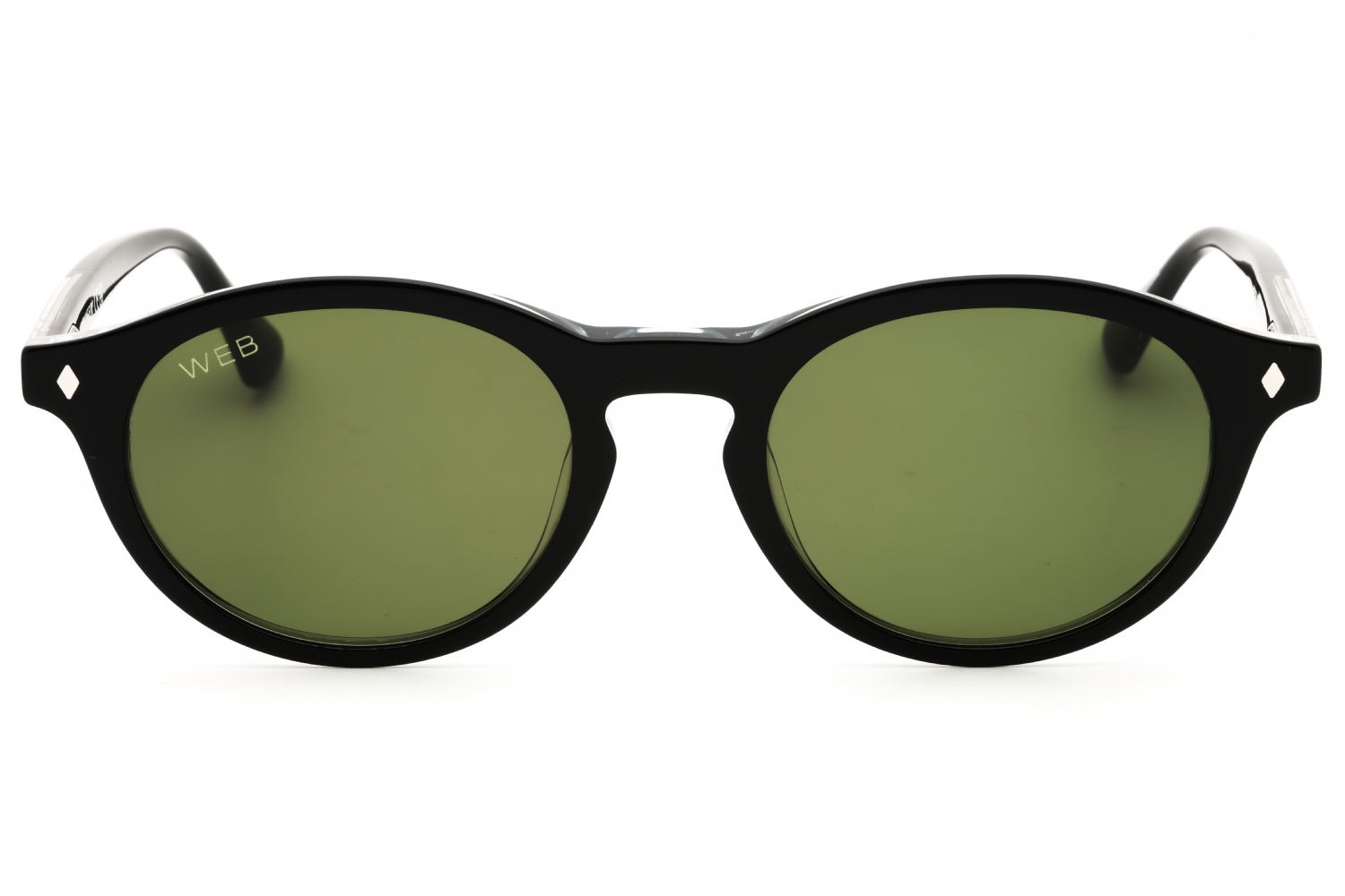 Web WE0337 - Black/crystal, Acetate, Oval frame