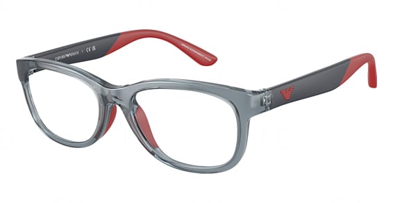 EMPORIO ARMANI KIDS EK3001F - Shiny Transparent Blue, Acetate, Oval frame