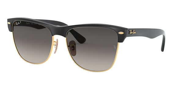 Ray-Ban RB4175 CLUBMASTER OVERSIZED - Demi Gloss Black, Acetate, Oval frame