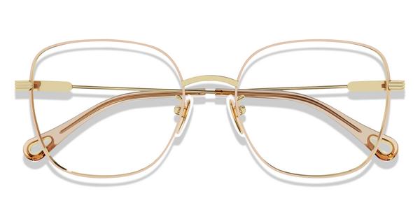 Chloe CH0141OA - Gold, Metal, Rectangle frame