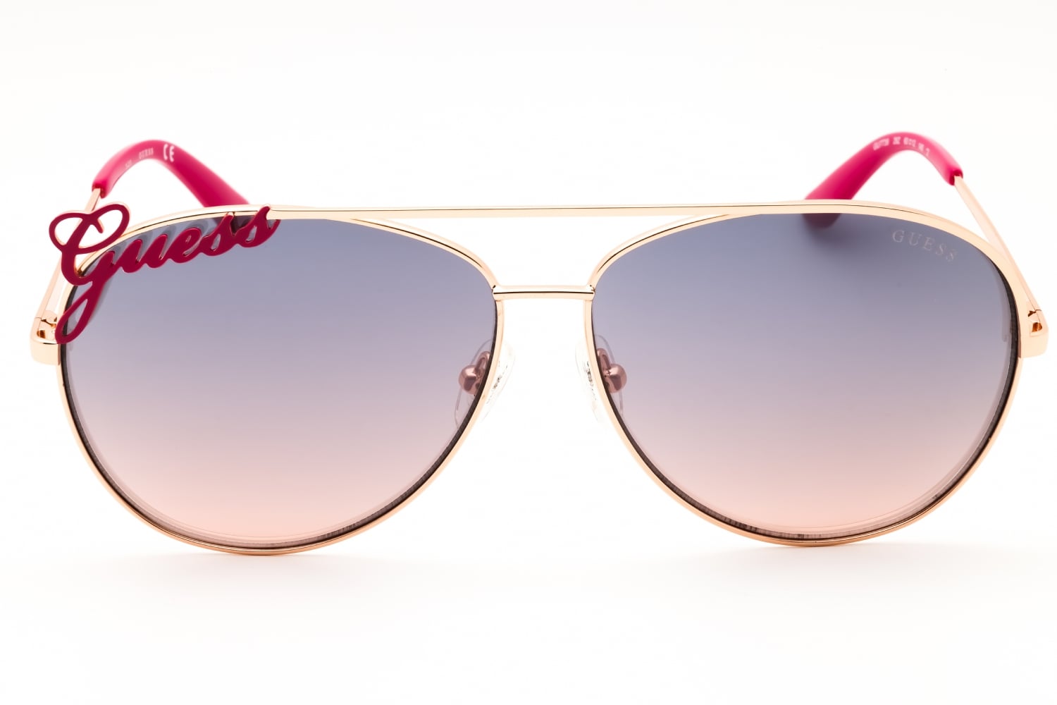 Guess GU7739 - Shiny Rose Gold, Metal, Aviator frame