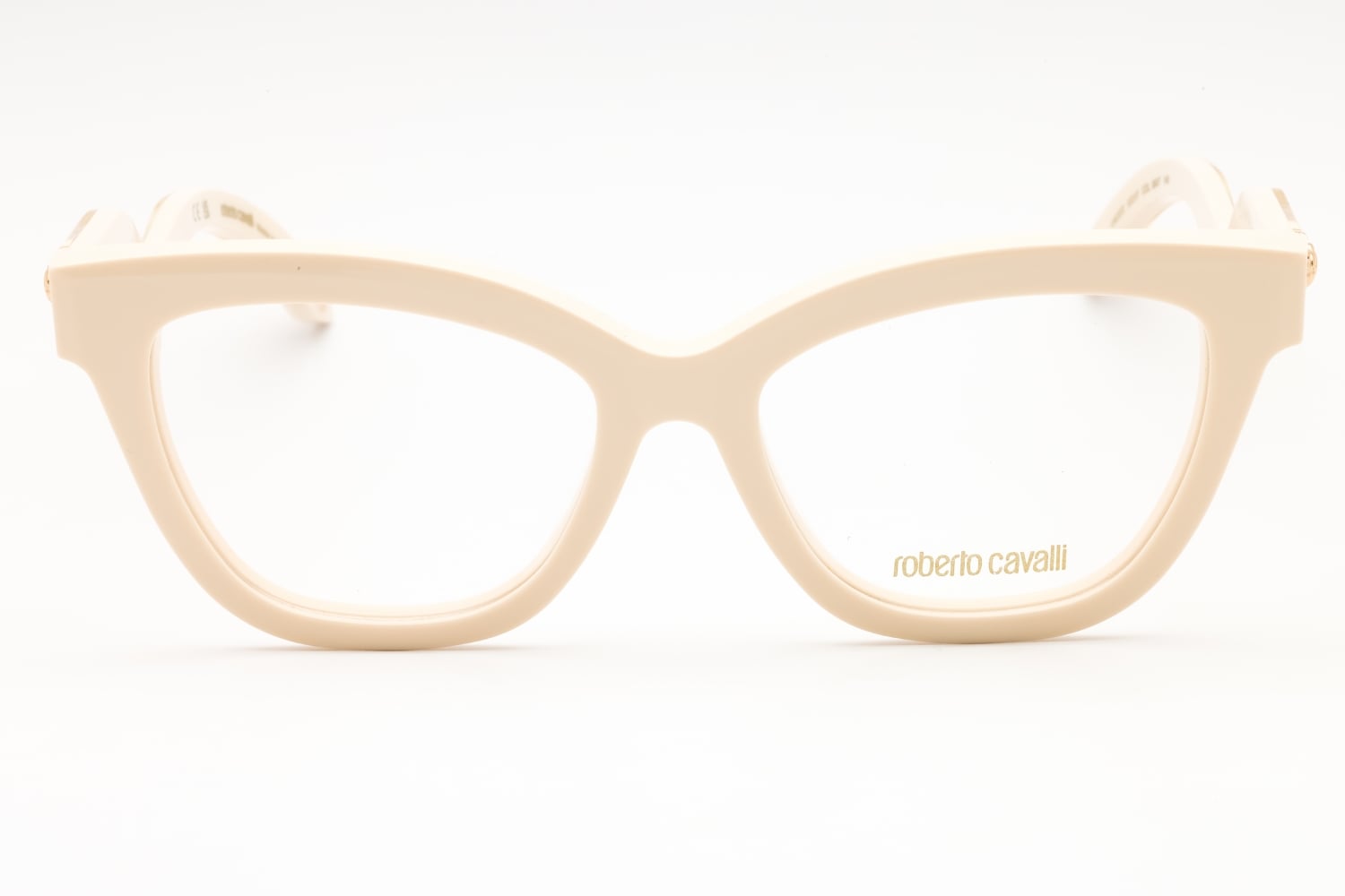 Roberto Cavalli VRC072 - Shiny Beige, Acetate, Cat Eye frame