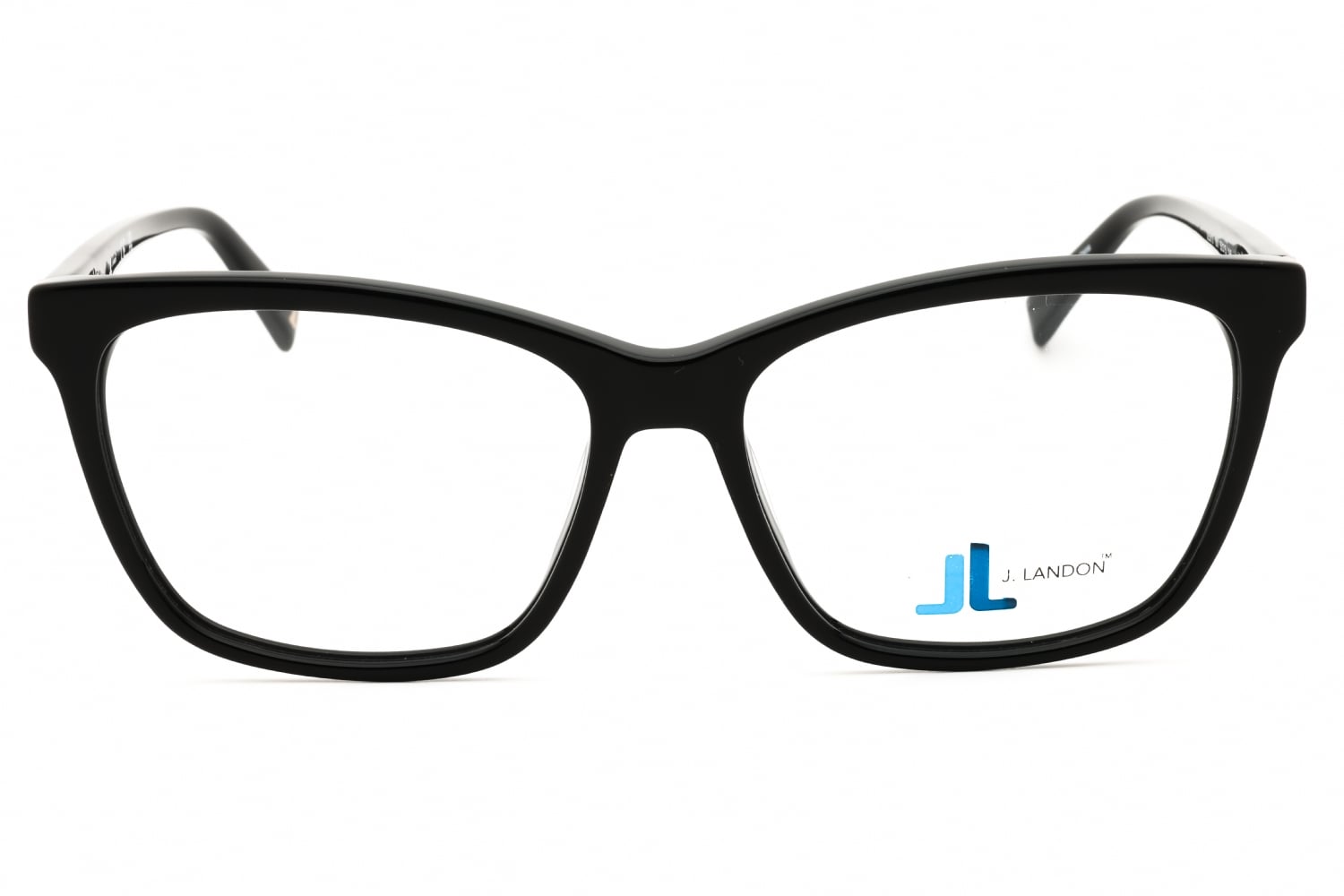 J. Landon JL5013 - Shiny Black, Acetate, Rectangle frame