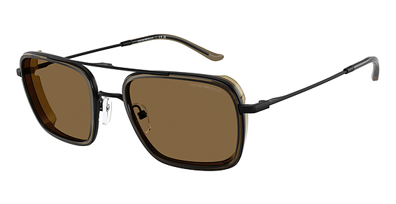 Emporio Armani EA2162 - Matte Black, Metal, Aviator frame