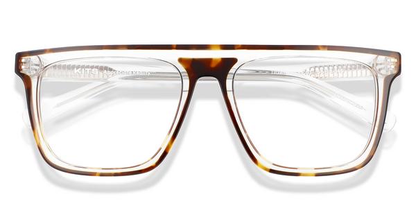KITS Baxter - Clear/Dark Havana, Acetate, Flat-Top frame