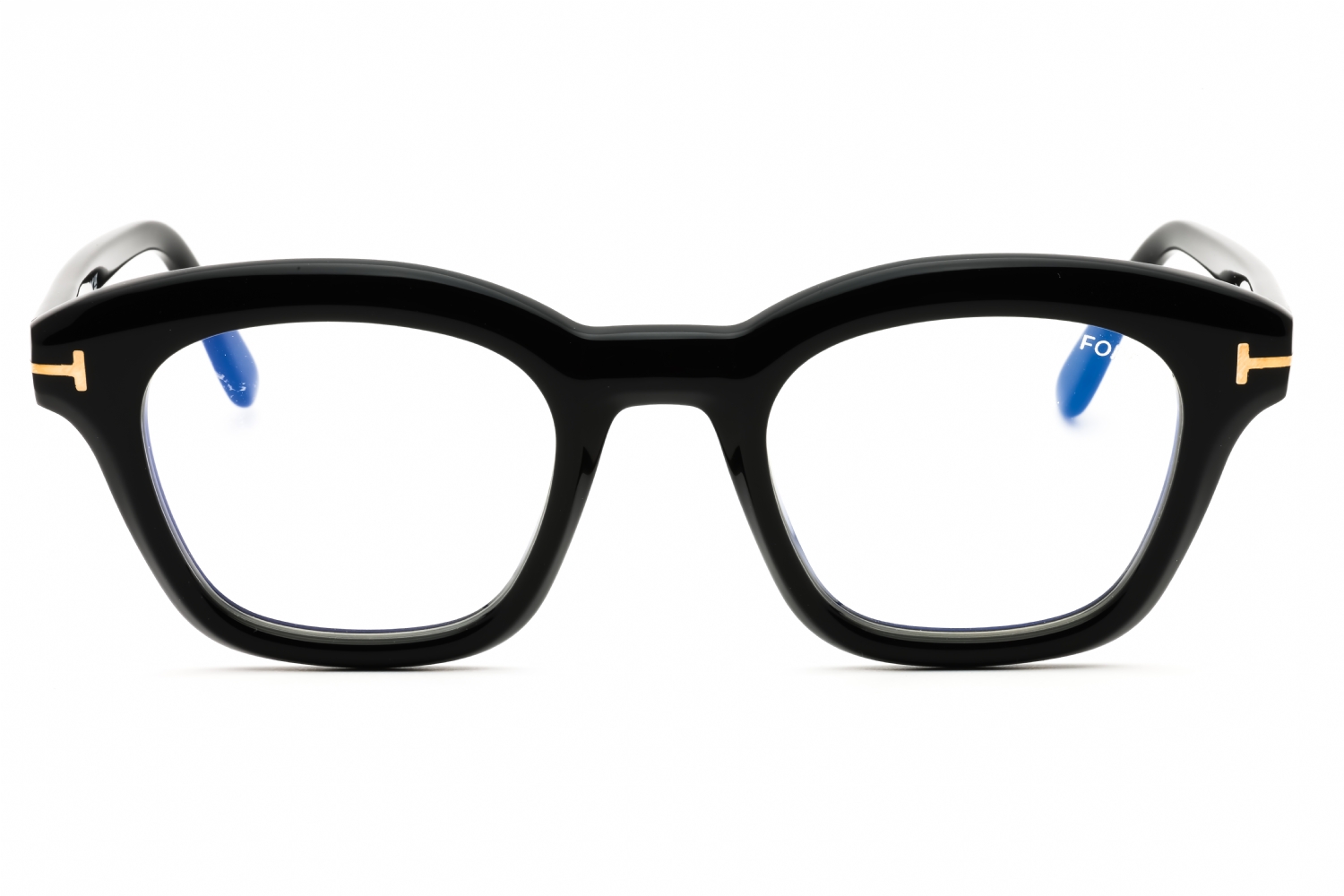 Tom Ford FT5961-B - Shiny Black/clear, Acetate, Rectangle frame