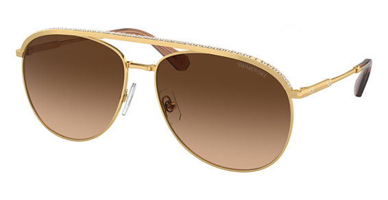 Swarovski SK7005 - Gold, Metal, Aviator frame