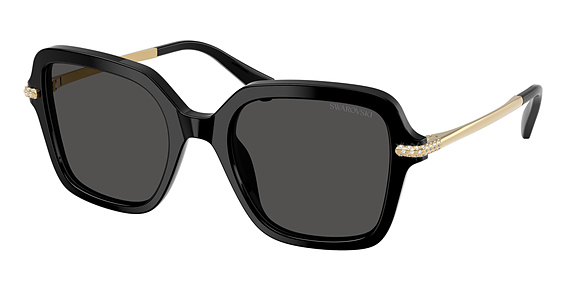 Swarovski SK6040 - Black, Plastic, Rectangle frame