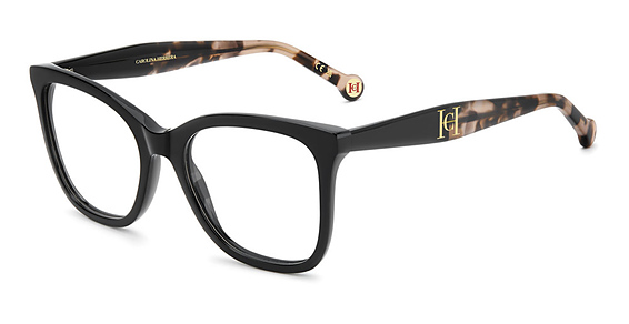 Carolina Herrera HER 0378 - Black, Acetate, Round frame