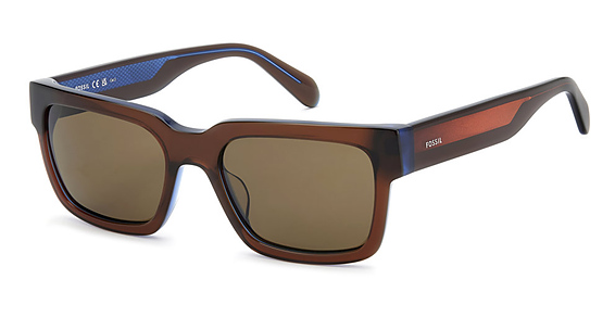 Fossil FOS 2168/G/S - Fl470 Crysbrwn C, Acetate, Rectangle frame