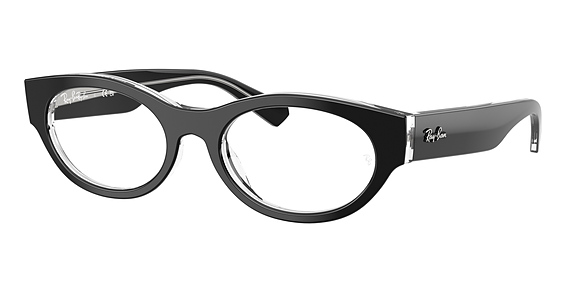 Ray-Ban RX5447 - Black ON Transparent, Plastic, Oval frame