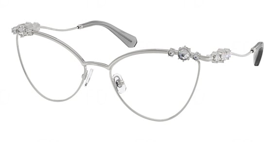 Swarovski SK1033 - Silver, Metal, Cat Eye frame