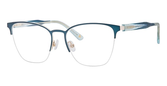 Liz Claiborne L 695 - Teal Gold, Stainless Steel, Geometric frame
