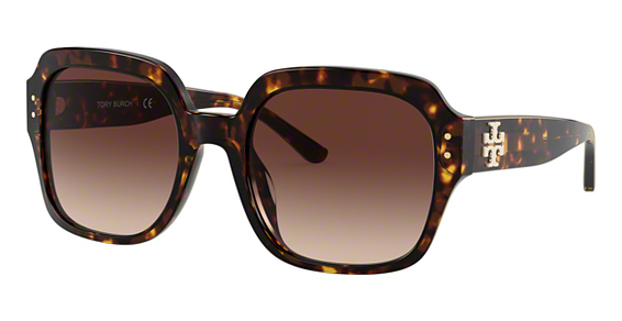 Tory Burch TY7143U - Dark Tortoise, Plastic, Rectangle frame