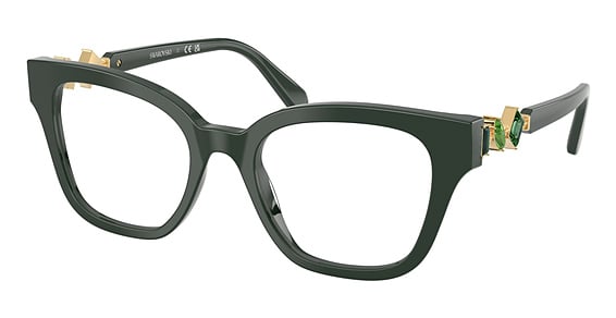 Swarovski SK2048 - Dark Green, Plastic, Oval frame