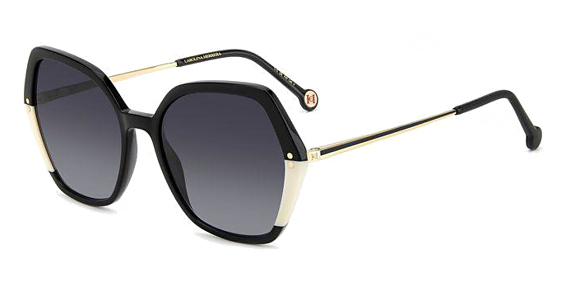 Carolina Herrera HER 0185/S - 80s9o Black Whte, Acetate, Geometric frame