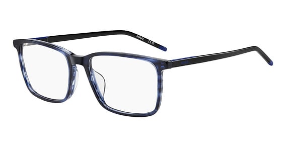HUGO HG 1402/G - Blue Horn, Acetate, Rectangle frame