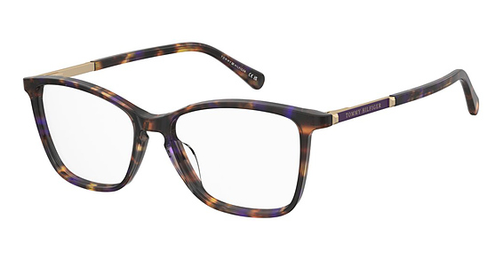 Tommy Hilfiger TH 2252 - Brown Violet Havana, Acetate, Cat Eye frame