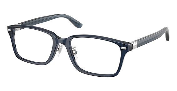 Polo PH2299D - Shiny Transparent Blue, Plastic, Rectangle frame