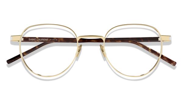 Saint Laurent SL 781 - Gold, Metal, Round frame