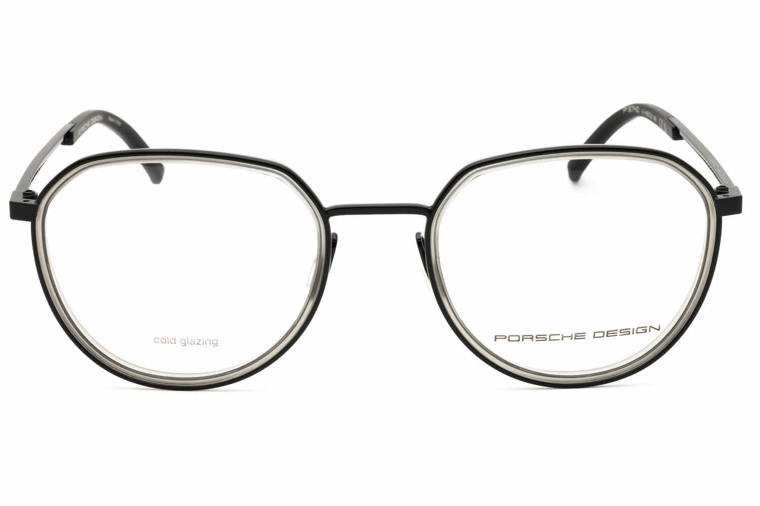 Porsche P8740 - Black, Grey, Acetate, Round frame