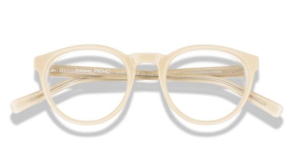 KITS Juniper Primo - Oatmeal / White / Clear, Acetate, Round frame