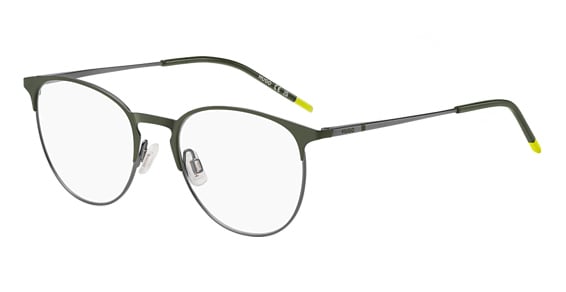 HUGO HG 1290 - Matte Dark Ruthenium Green, Stainless Steel, Rectangle frame