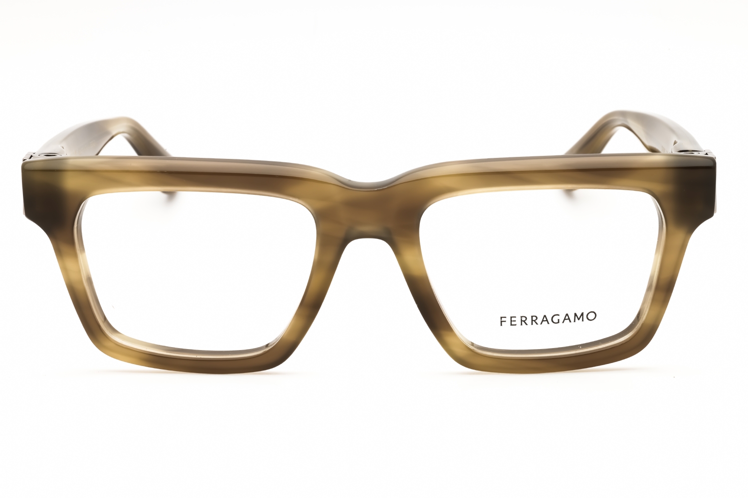 Salvatore Ferragamo SF2995 - Striped Khaki, Acetate, Rectangle frame
