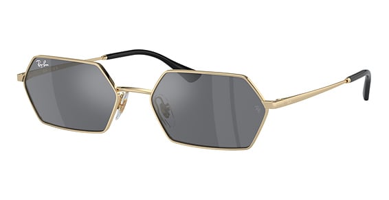 Ray-Ban RB3728 YEVI - Light Gold, Metal, Geometric frame