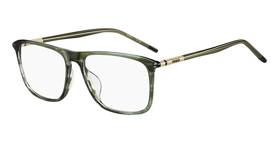 HUGO HG 1351/G - Green Hrn, Acetate, Rectangle frame
