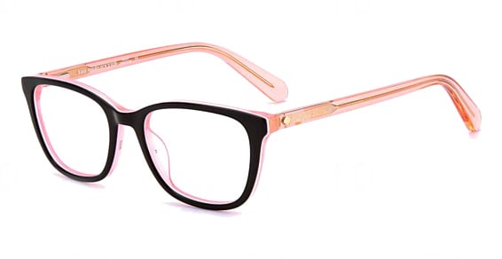 Kate Spade PIA - Black Pink, Acetate, Rectangle frame